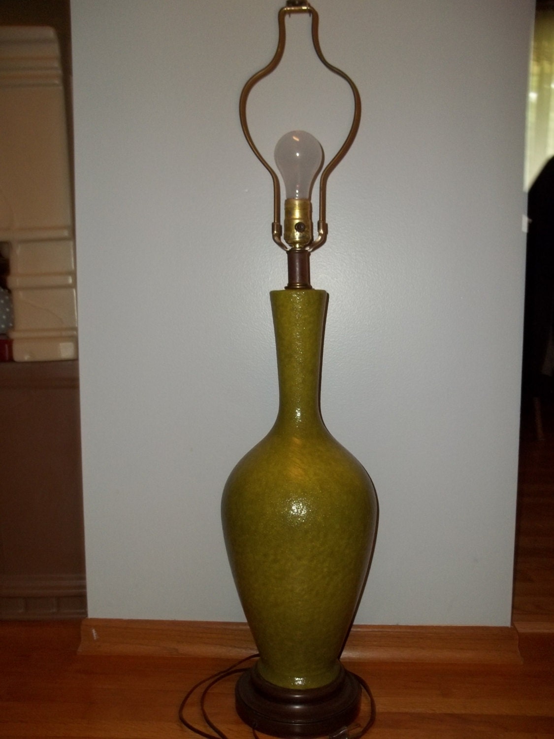 Vintage Large Green Lamp