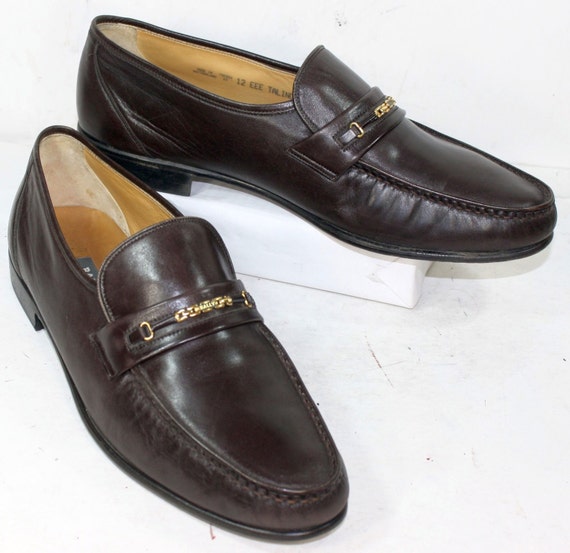 Vintage brown dress shoes Bally Switzerland mens loafers