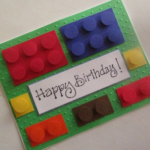 Boys birthday card with LEGO bricks. Birthdays are by koensmir