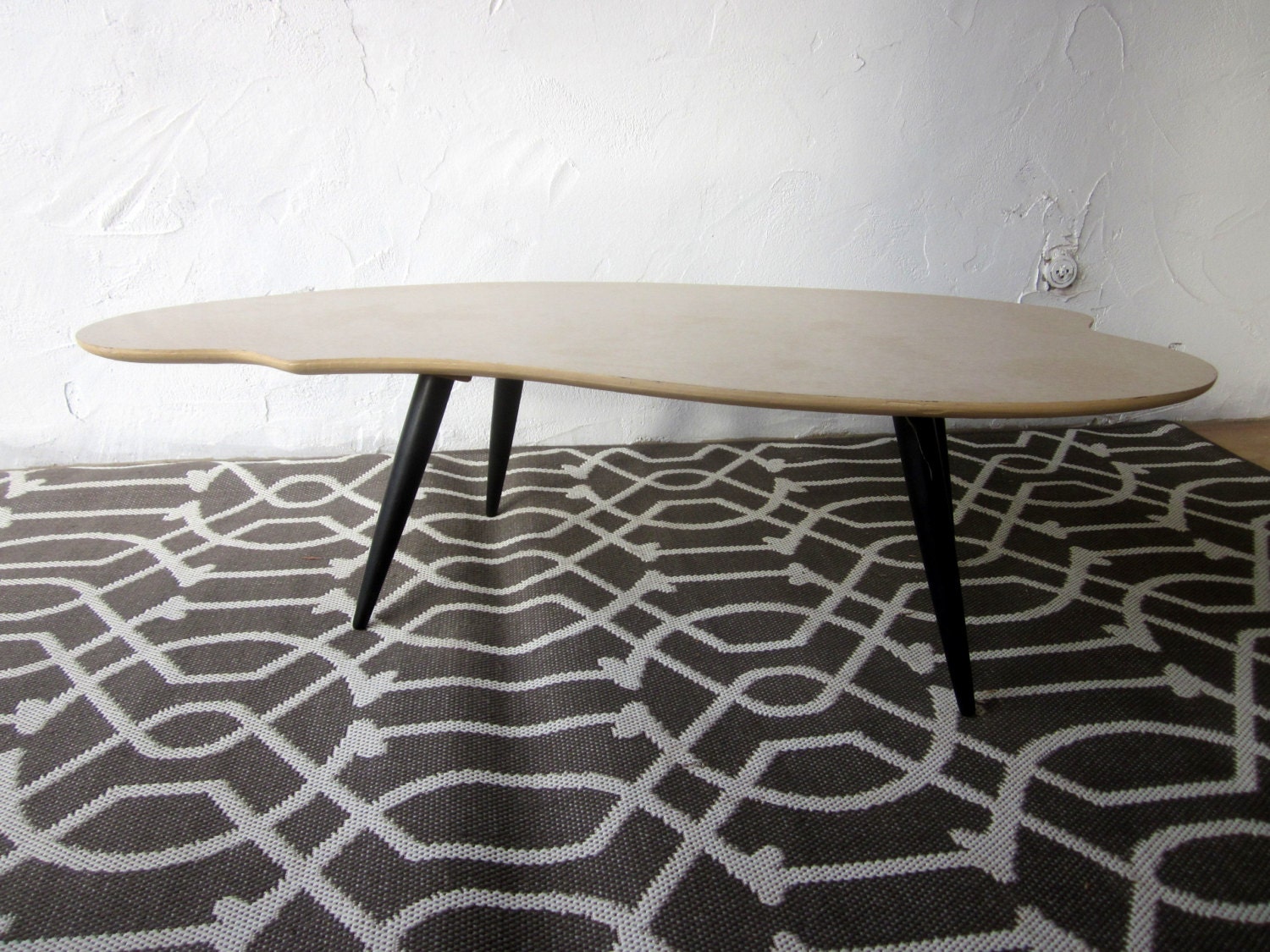 Mid century modern retro amoeba boomerang Table Formica Haute Juice