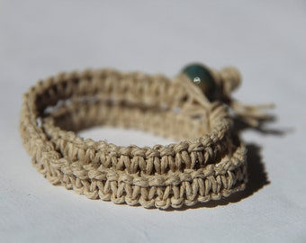 Double Wrap Hemp Bracelet - Pick The Color