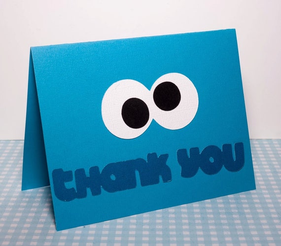 Cookie Monster Thank You Notes 20 by EmbellishedPaper on Etsy