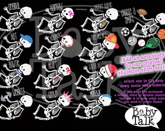 Skeleton Maternity Xray shirt short sleeve or long sleeve with accessory - Halloween, Couples costume, Dia De Los Muertos