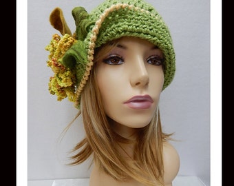 Women's Crochet Hat- 310 Women's Handmade Cloche hat, Women's Hat, Women's Hat, Formal Hat, Women's Accessories, Hair Accessories