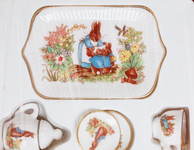 peter rabbit miniature tea set