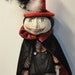 Dracula Halloween Day of the Dead Cloth Art Doll
