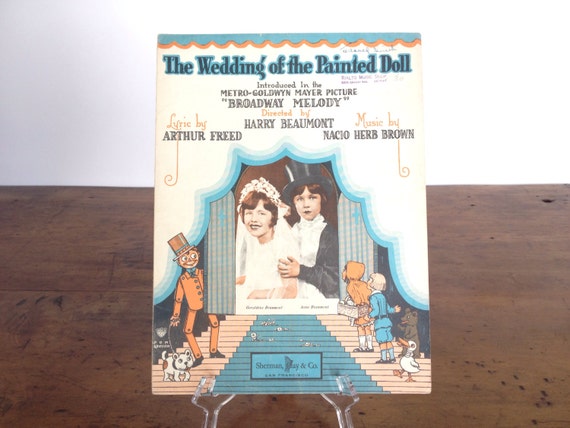The Wedding of the Painted Doll vintage sheet music 1920s