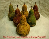 SALE The Primitive Nook Original Signature Grungy Pear Bowl Fillers Set of 6 OFG Team FAAP Team