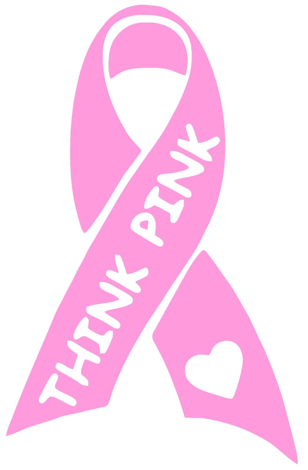 Breast Cancer Awareness Think Pink Ribbon Vinyl Decal T 60