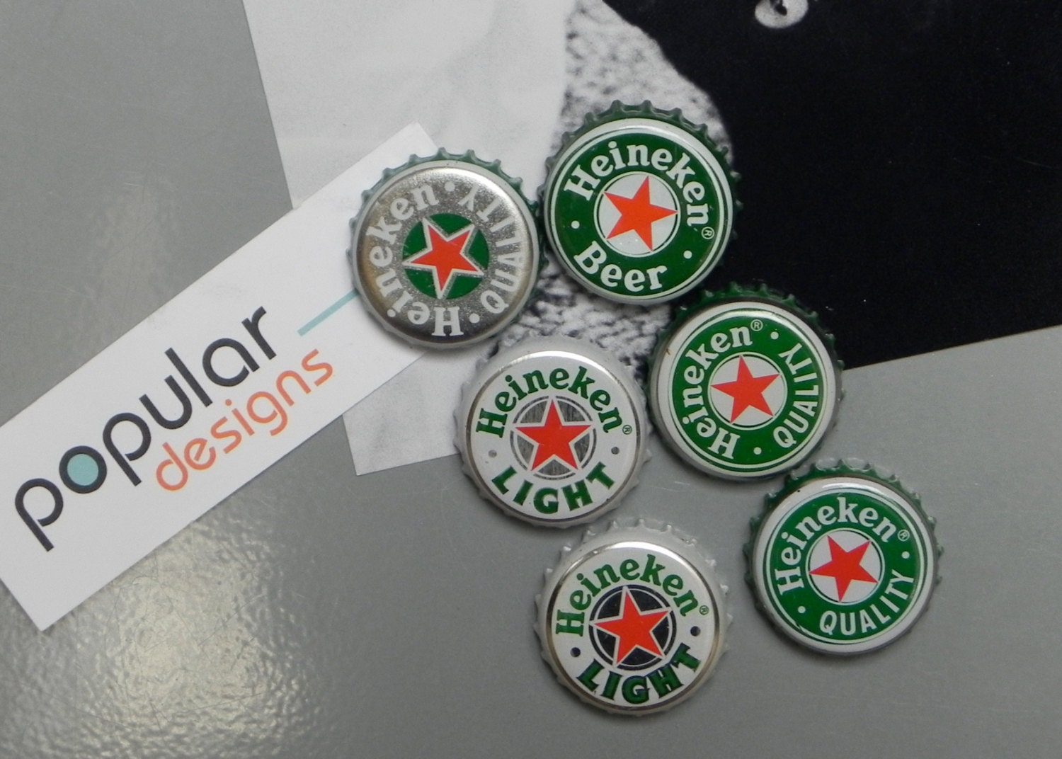 6 Pack Heineken Quality Beer Bottle Cap by PopularDesigns