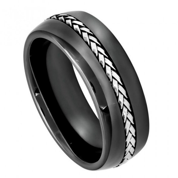 mens braided wedding rings