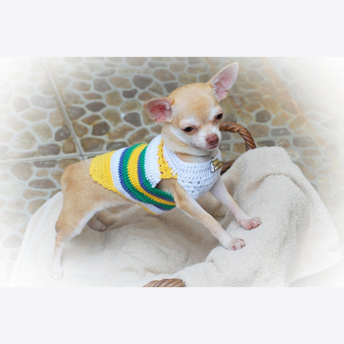 Cotton Dog Clothes Striped Shirt Cotton Chihuahua Clothes