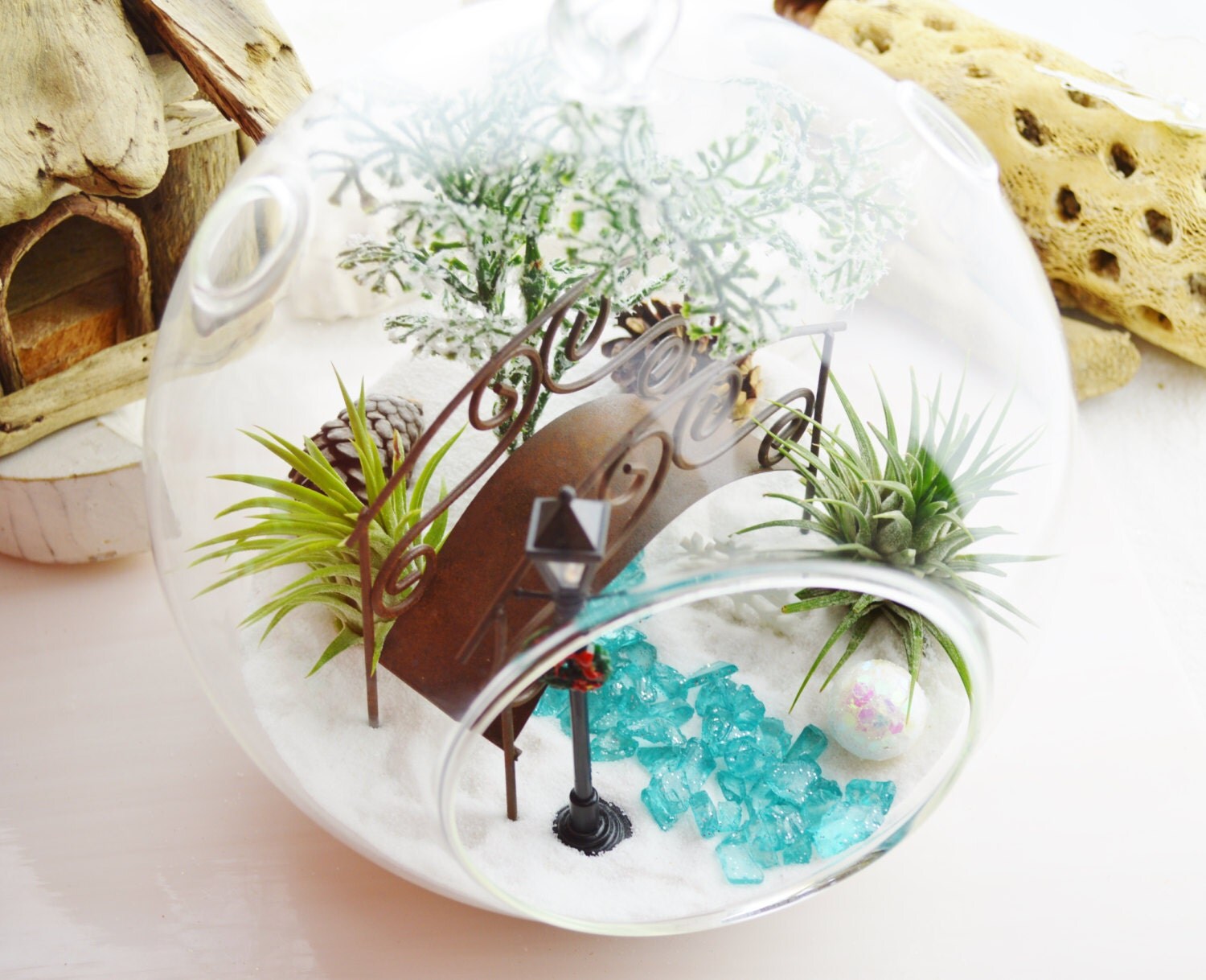 Bridge in Central Park Terrarium Snow White Sand Bridge and