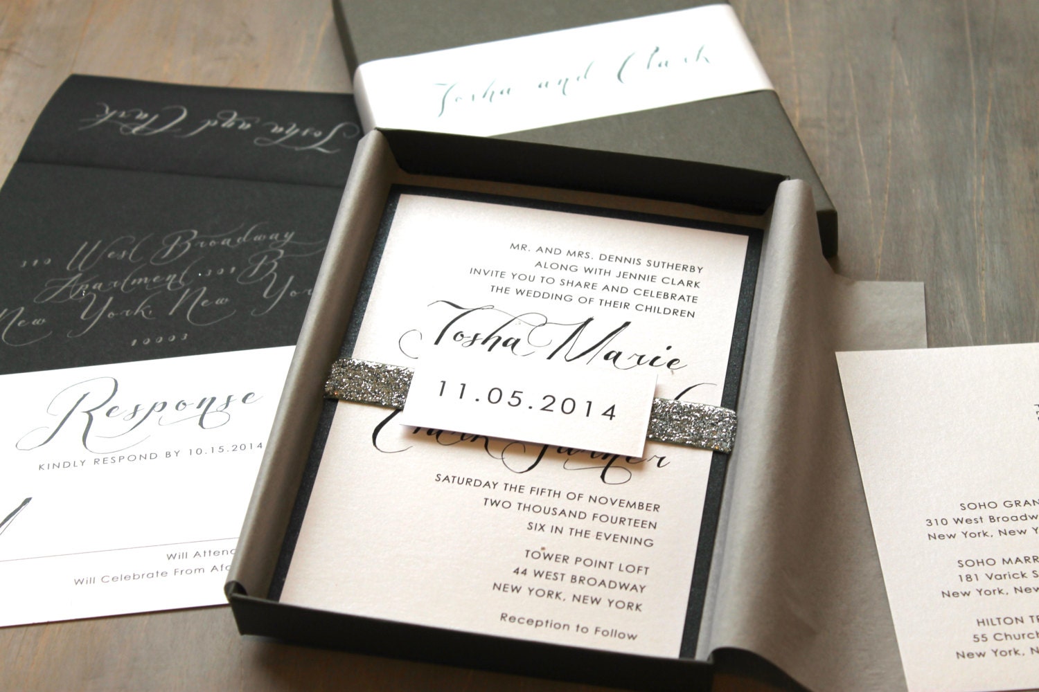 Elegant Boxed Wedding Invitations 2