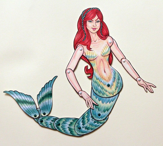 Mermaid Articulated Paper Doll Mermaid Articulated Paper Doll