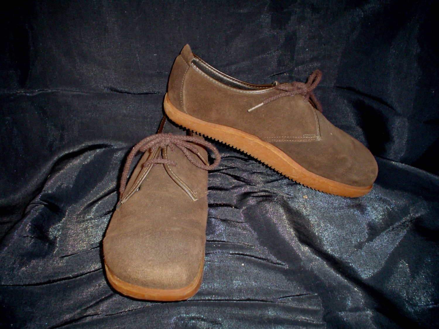 70s 8 1/2 D North Star EARTH SHOES Suede Leather Brown Mens
