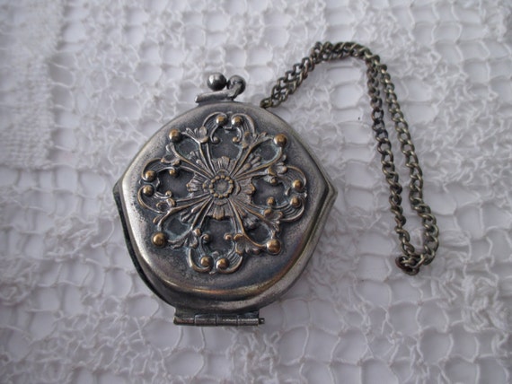 antique german silver coin purse Victorian ornate floral