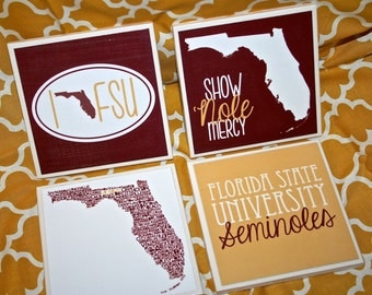 4 Florida State Seminoles Coasters