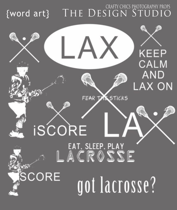 INSTANT DOWNLOAD Lacrosse Word Art Brushes for by Craftychics2