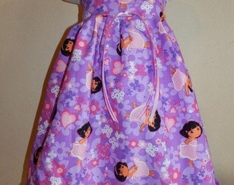 Boutique DORA THE EXPLORER Dress Girl 6m 9m 12m 18m 24m 2t 3t 4t - SarahsRainbow