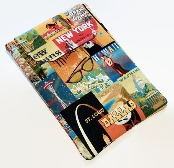 Handmade Ipad Mini case Retro American Cities by WhimsyWooDesigns on Etsy