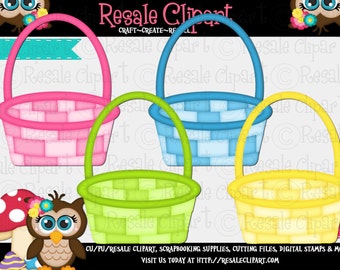 Easter Baskets 1 Clipart (Digital Download)