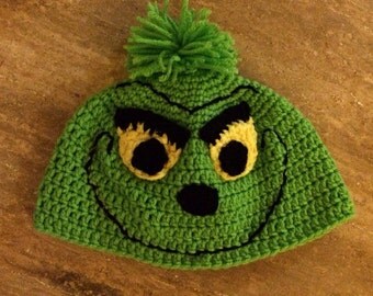 Crochet grinch hat | Etsy