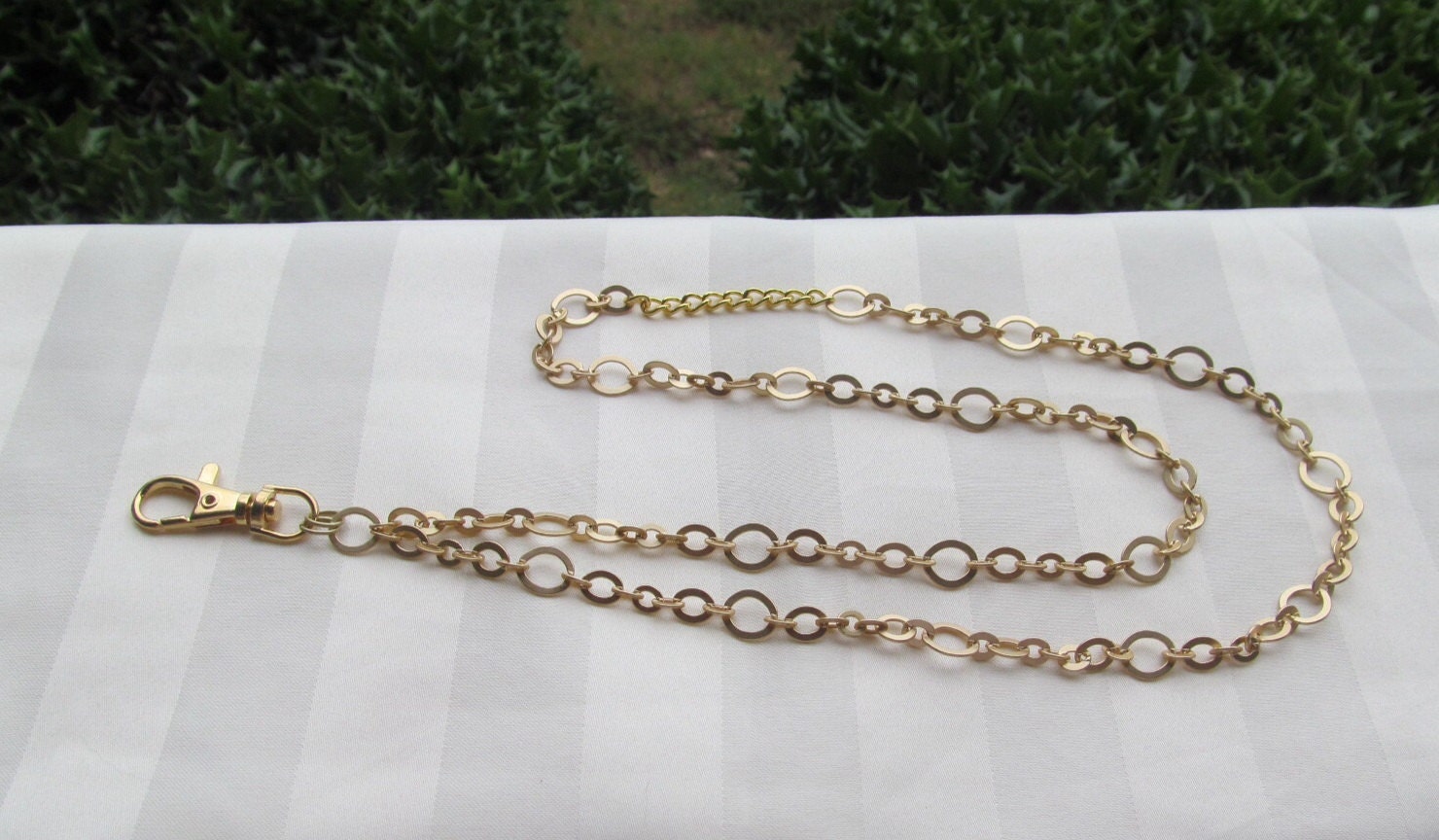 Gold Chain ID Badge Lanyard Necklace Matte Gold Chain Lanyard