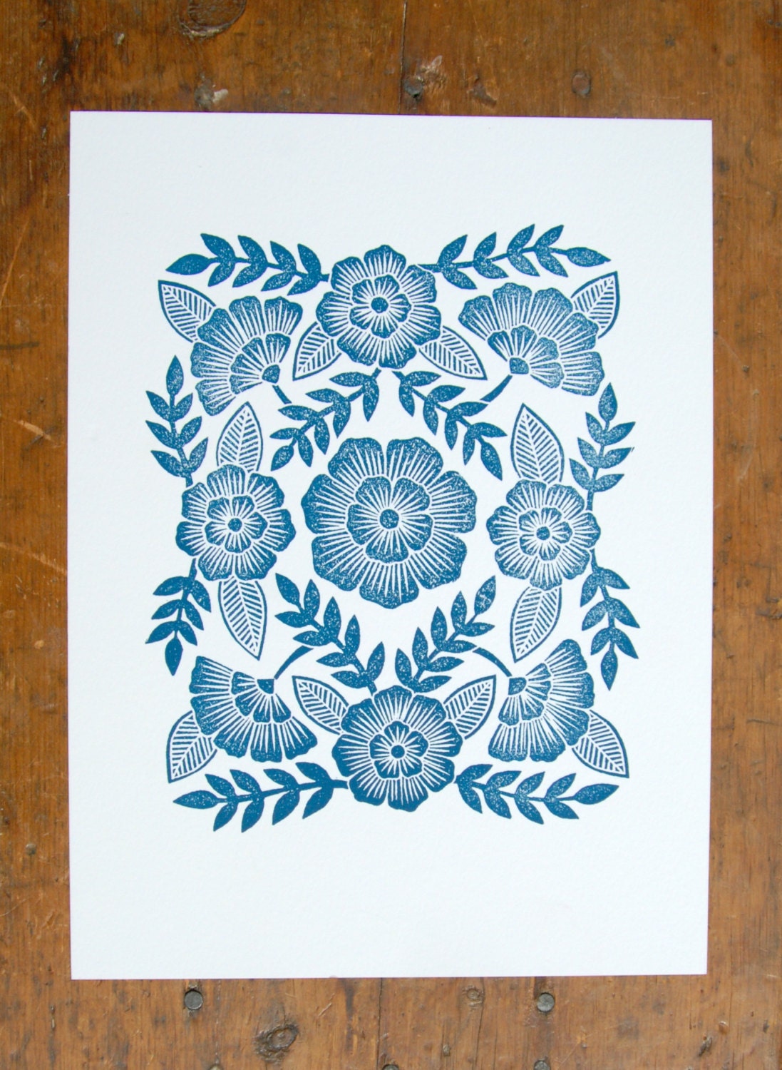 Block Printed Art Print