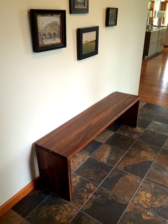 Walnut Large Bench Mid Century to Modern Style For by GRWoodworker