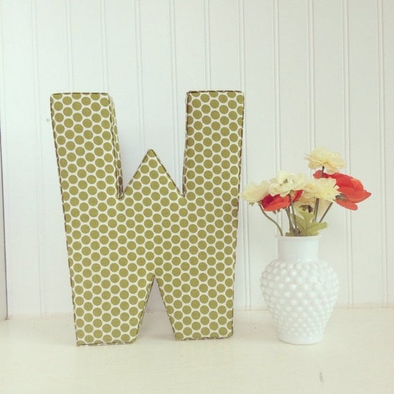Items similar to Trendy Custom Fabric Letters for Home or Nursery Decor