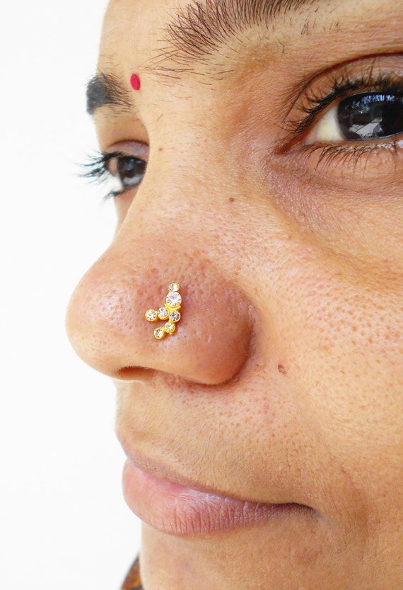 Traditional rajasthan Indian Nose RingStuds by IndianGujaratMirror