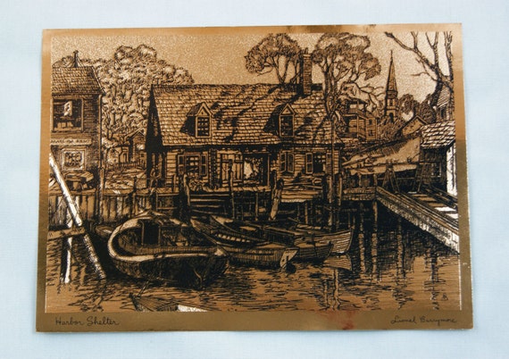 Vintage 1970's Lionel Barrymore Harbor Shelter Copper Foil