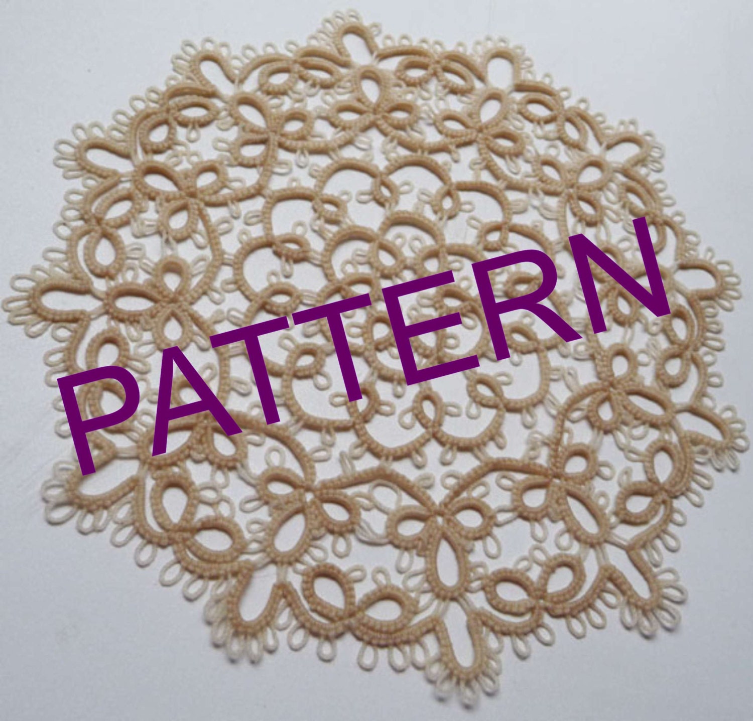 Tatting pattern Round doily Shabby tutorial
