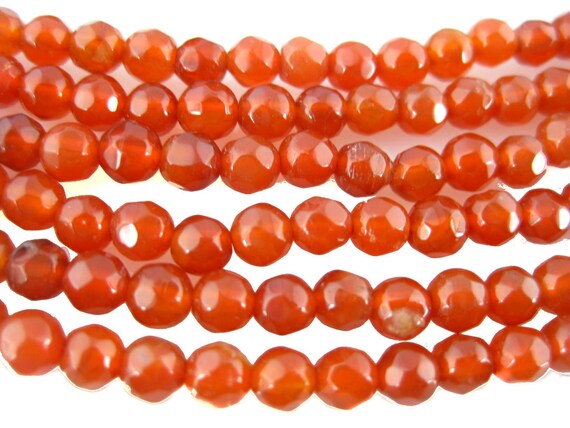 Carnelian Color Beads Carnelian 5mm Smooth Rondelle Beads
