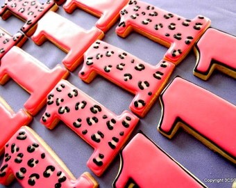 Generously sized Number One Cookies -One dozen Hand decorated sugar cookies (#2346)