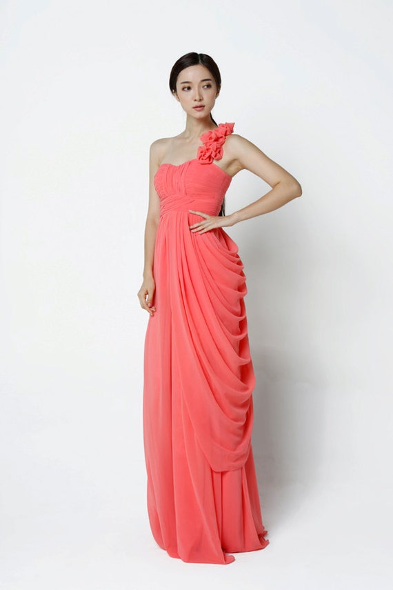 light peach color gown
