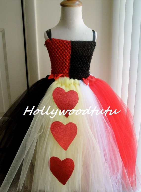 Items similar to Queen of hearts inspired toddler tutu dress costume ...