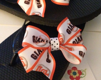 SF Giants inspired flip flops, cust om sizes available upon request ...