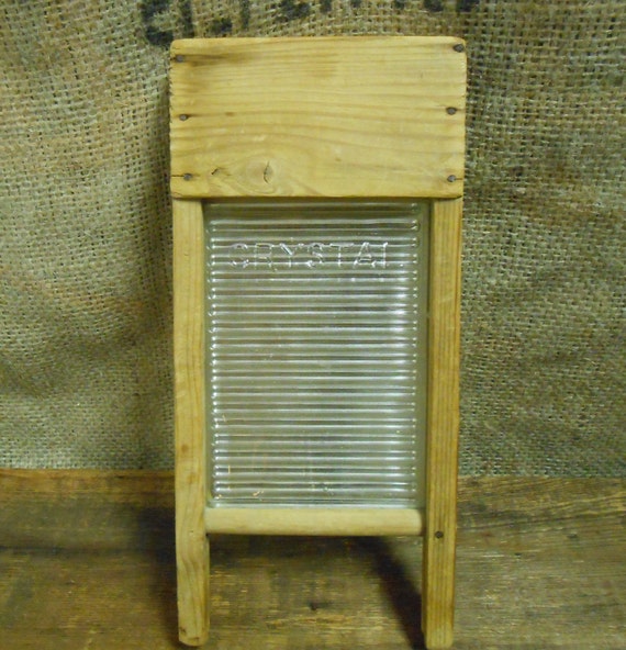 Vintage Mini Glass Washboard Toy / Salesmen's Sample Small