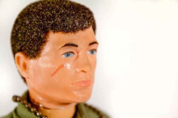 Vintage 1964 G. I. Joe doll - Rare scar and fuzzy hair - GI toy with uniform - il_570xN.581345414_6cuc