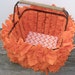 FREE SHIPPING --- Ready to Ship --- Decorative Felt Leaves Basket in Pumpkin