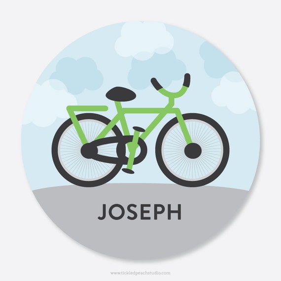 Personalized Plate for Kids - Bicycle Plate / Bike Plate - Add Bowl Option Il_570xn
