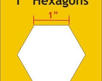 Pack of 100 - 1" Hexagons - Hexies PAPER PIECING Template - Heavyweight Paper Pieces - English Paper Piecing