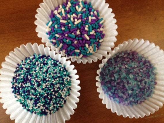 Teal & Purple Cupcake Marshmallow Cake pop Sprinkle Kit (4oz) Il_570xn