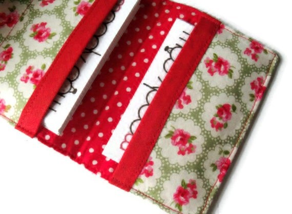 Fabric Case for Cards  Business Cards  Gift by moodycowdesigns