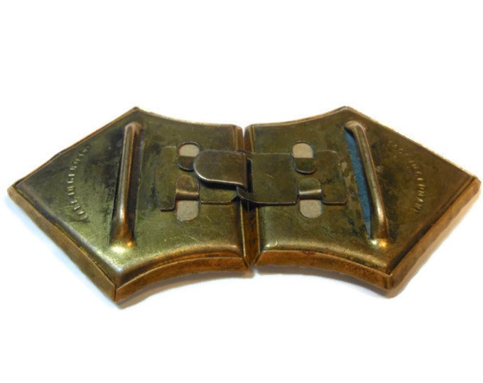 Dress or Belt Buckle - celluloid and brass Art Deco made in Germany 1920s