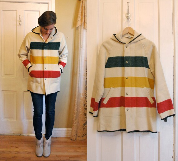 amazing vintage woolrich jacket hudson bay blanket by theMines