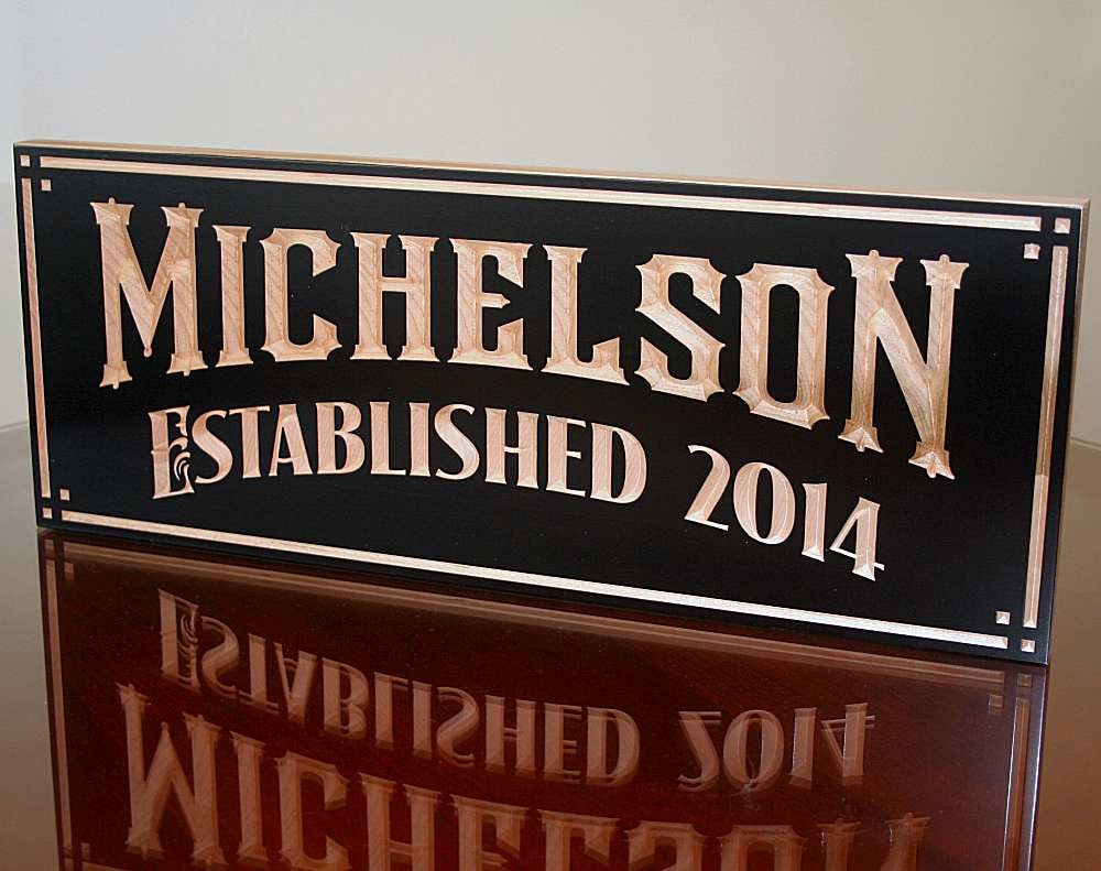 Personalized Wooden Established Sign Custom Last Name Sign