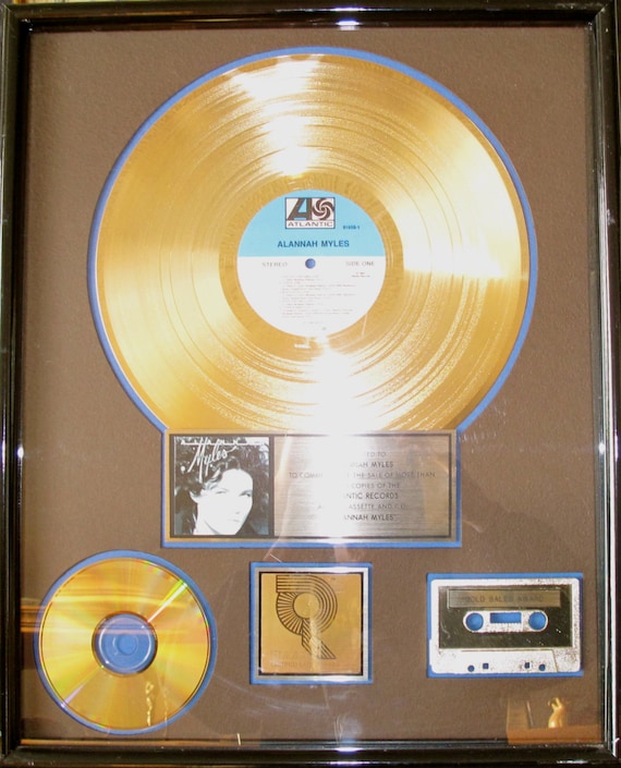 Gold Record Award Plaque Atlantic Records WMG by BlackVelvetElvis